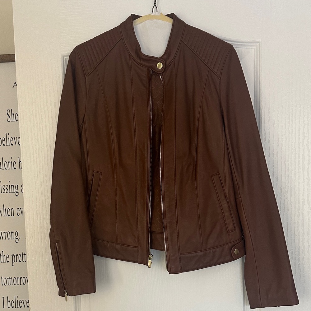 Cole Haan Brown Leather Jacket
